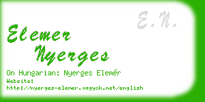 elemer nyerges business card